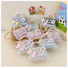 Flower Plaid Handbag for Girls (Ages 2-4)