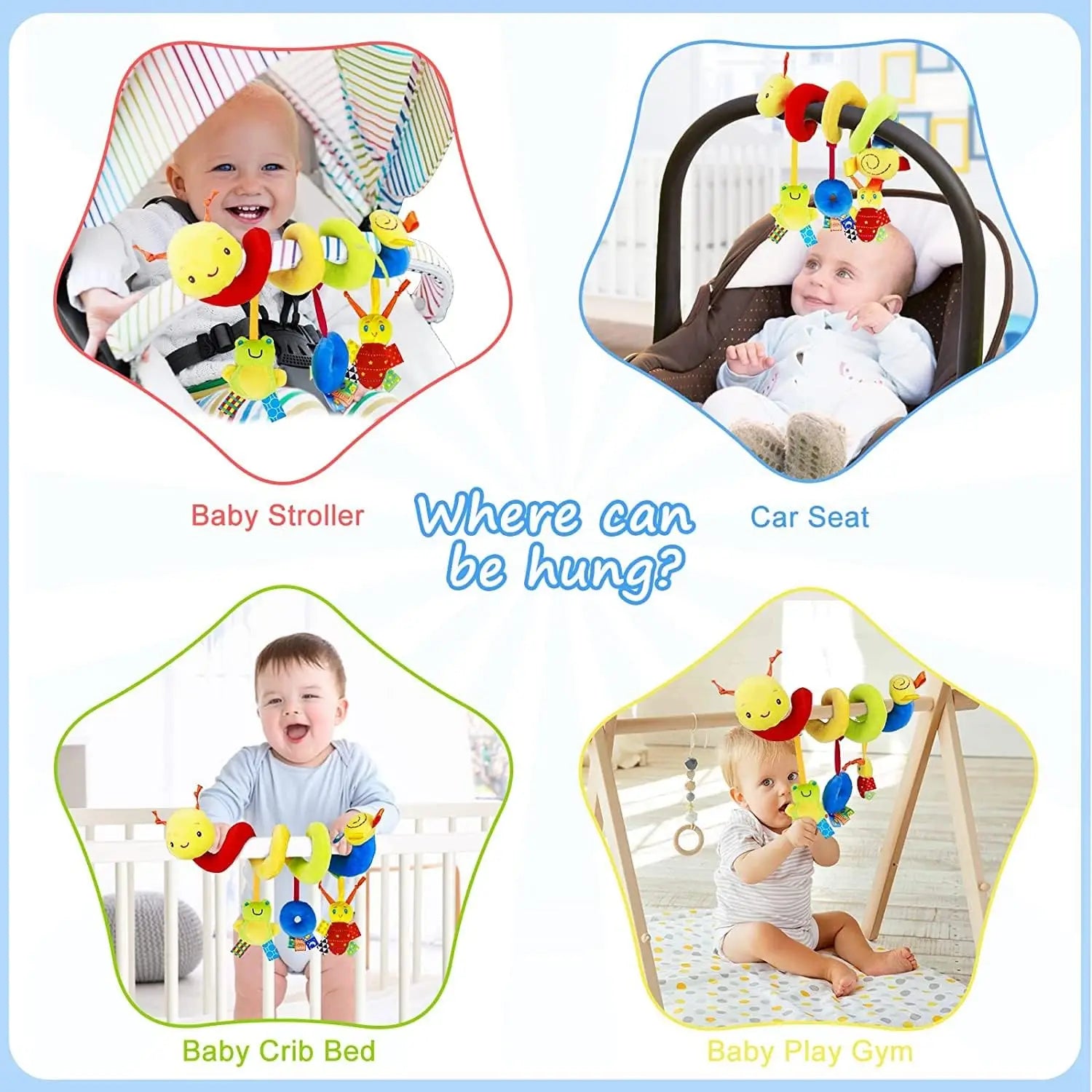 Baby Spiral Car Seat Sensory Toy Gift | PAMU8