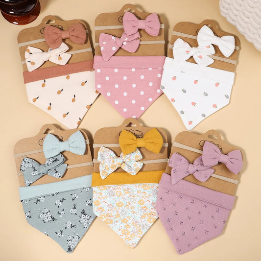 3Pcs BabyBibs with Bow