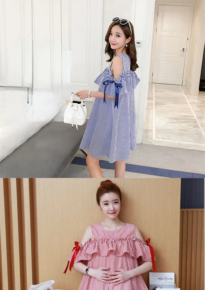 Korean Patchwork Maternity Dress