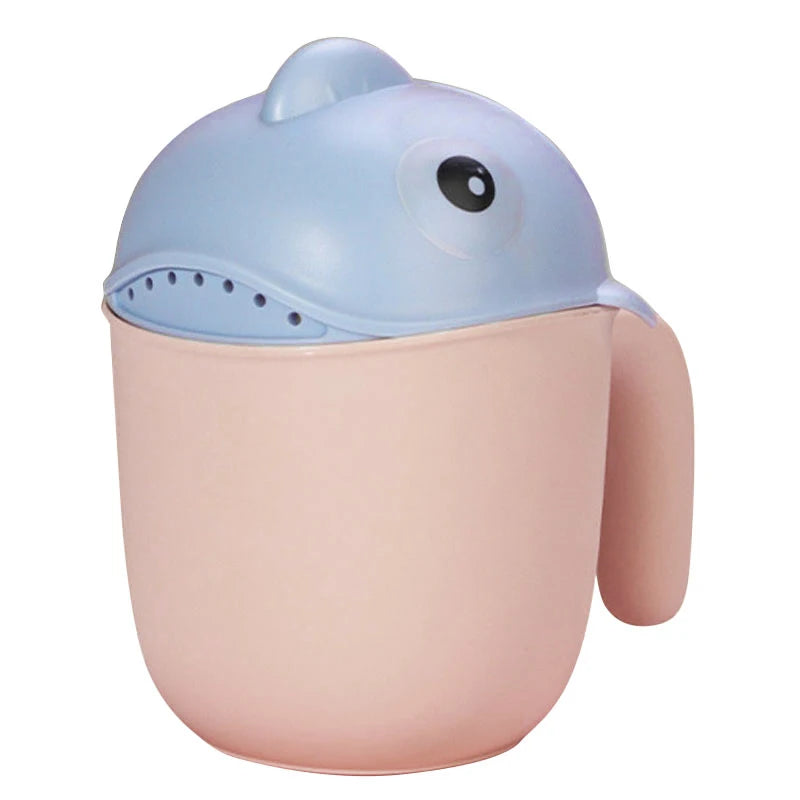Baby Bath Shampoo Rinse Cup with Collapsible Dino Design