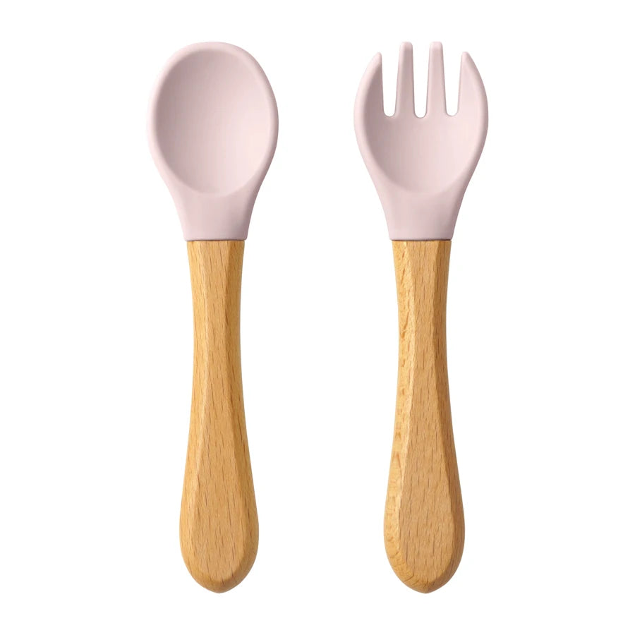 Wooden Handle Spoon Fork