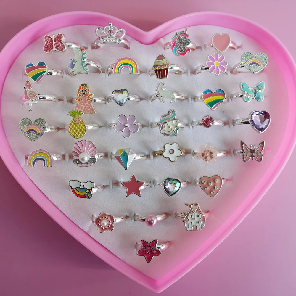 Cute Cartoon Kids Rings Set for Girls | PAMU8