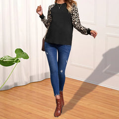 Long sleeve leopard print t-shirt