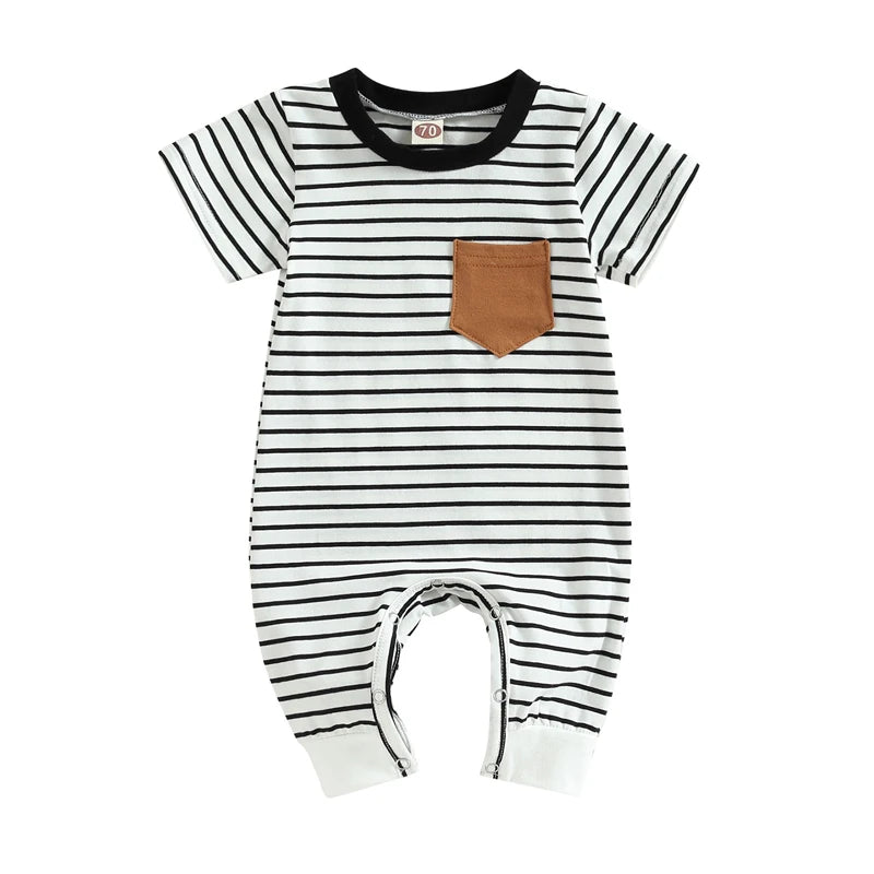 Newborn Jumpsuit 3M to 18M | Soft Cotton Short Sleeve