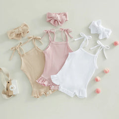 Tie-Up Strap Baby Outfit