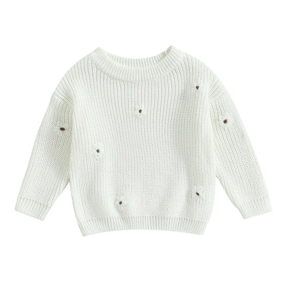 Girls Winter Flower Sweater - PAMU8