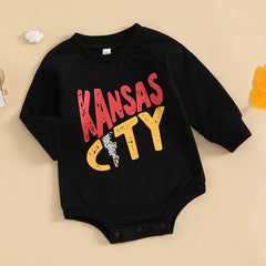 Letter Print Crewneck Jumpsuit