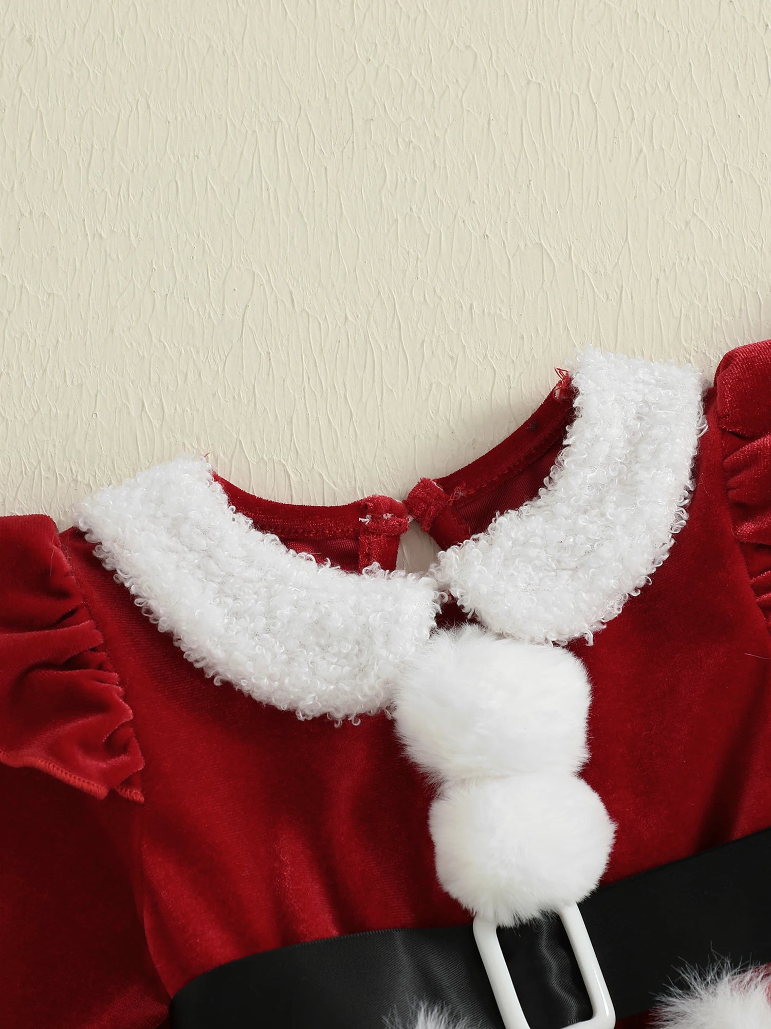 Plush Patchwork Christmas Jumpsuit