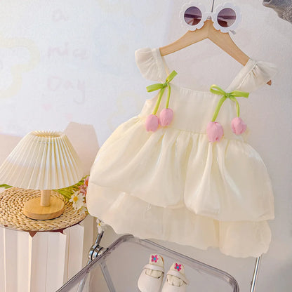 Summer Tulip Mesh Baby Dress