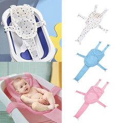 Cross-Shaped Anti-slip Baby Bath Net Mat That Frees Your Both Hands