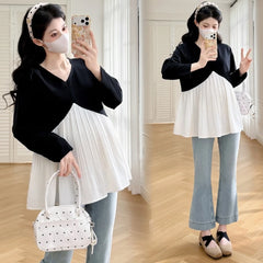 Patchwork Maternity Top