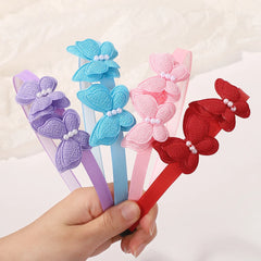 Girls' Butterfly Pearl Headbands, 4-Piece Set