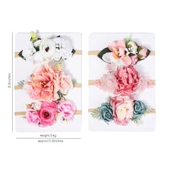 Baby Flower Headbands, Soft Floral Hair Band Set
