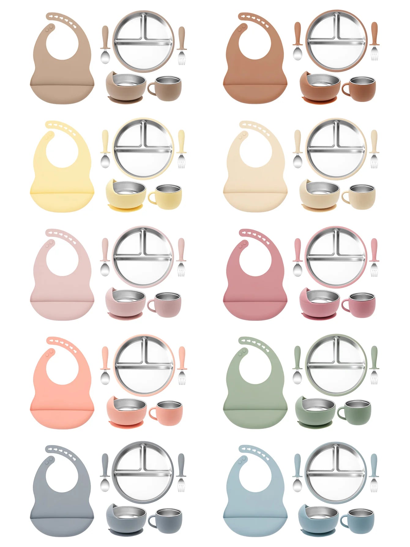 6PCS Detachable Dishes Set