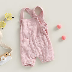 Solid Sleeveless Baby Romper