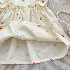 Cherry Girls Bow Jumpsuit
