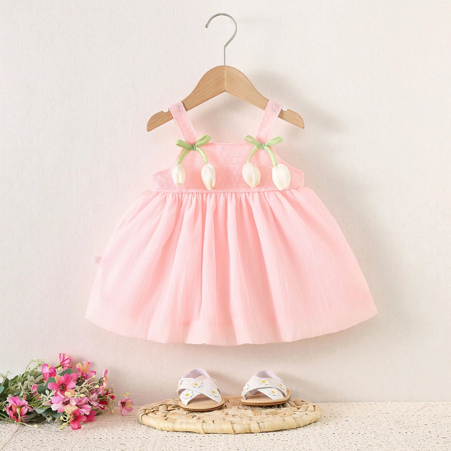 Baby Girl Dress Summer Tulip Suspender Girl Dress Cute Mesh Girl Princess Dress Party Dresses For Girls