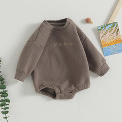 Baby Boys' Letter Embroidery Bodysuit, Fall Sweatshirt