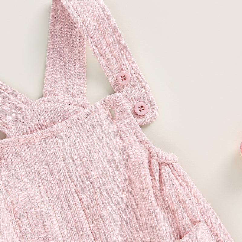 Solid Sleeveless Baby Romper
