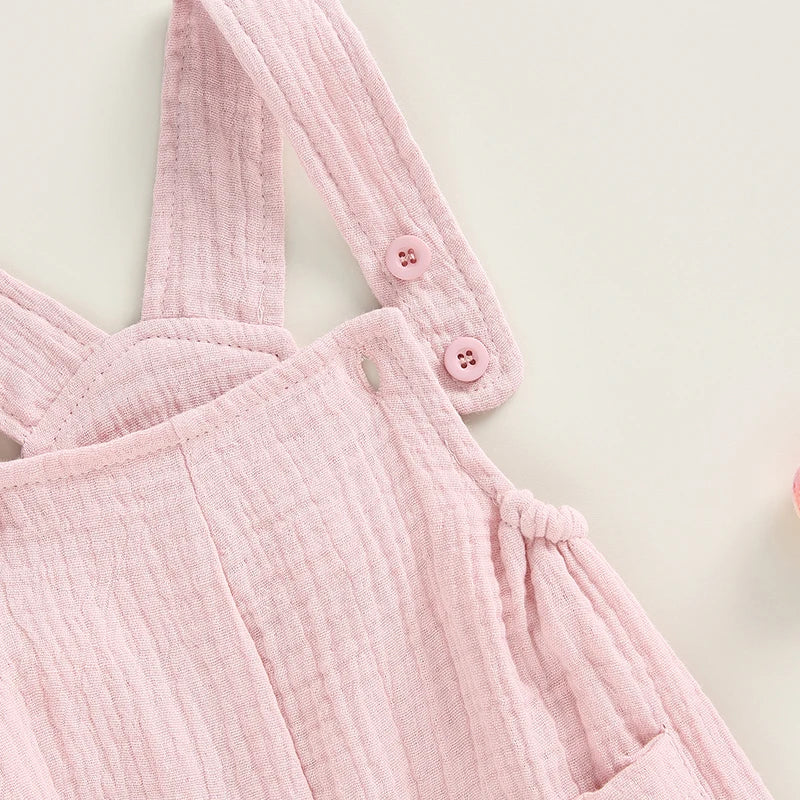 Solid Sleeveless Baby Romper