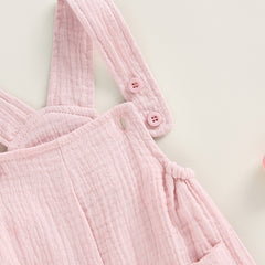 Solid Sleeveless Baby Romper