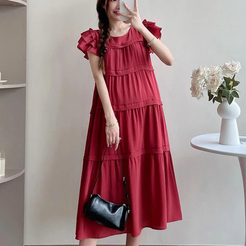 V-Neck Maternity Dress