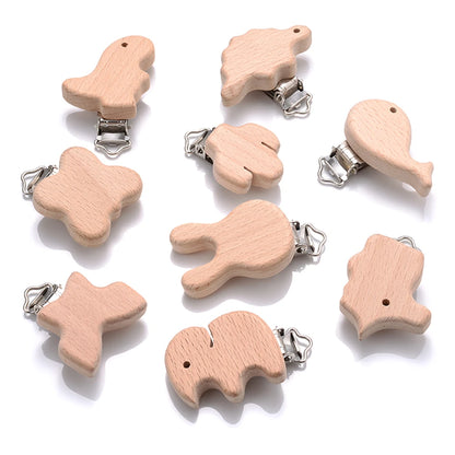 Wooden Animal Pacifier Clips Holder - PAMU8