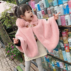 Princess Hooded Faux Fur Winter Cape