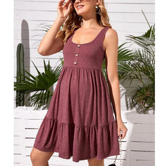 Button Maternity Dress