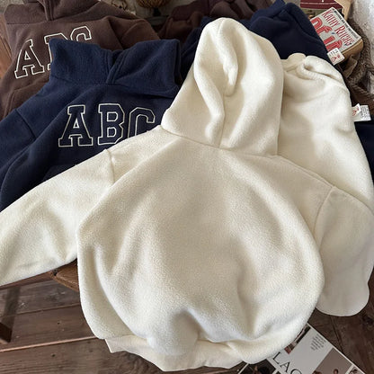 Fur Lining Boys Hoodie Set