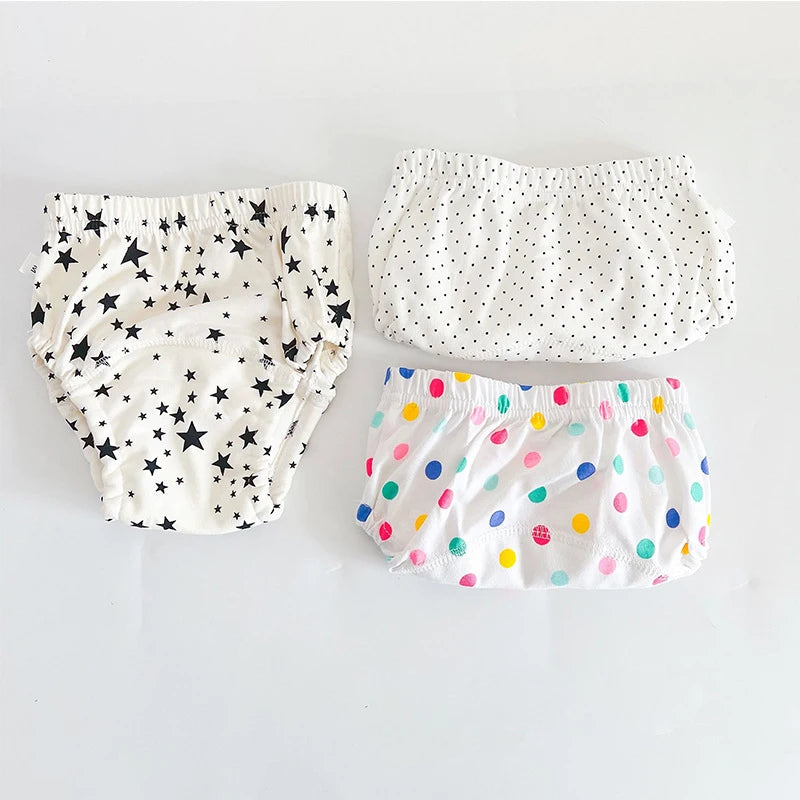 Reusable Cloth Diapers, 3-Pack Washable Training Pants