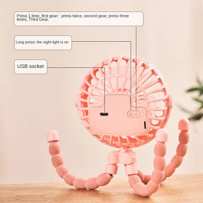Portable Baby Stroller Fan