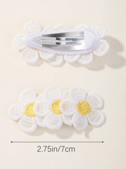 2Pcs Flower Hair Clips