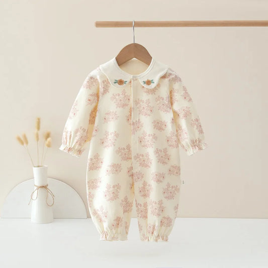 Spring Velvet Printed Baby Suit