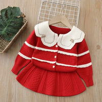 red skirt set