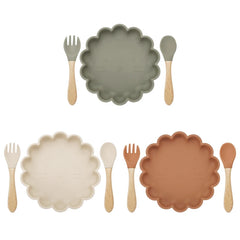 Baby Plate, Spoon and Fork Set, 3-Piece Feeding Kit