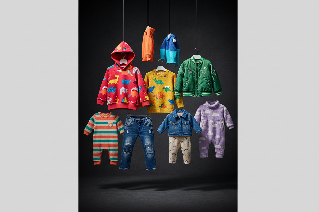 Kids Clothing & Apparel in dark theme